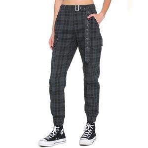 Hot Topic Almost Famous Cargo Jogger Plaid Jeans